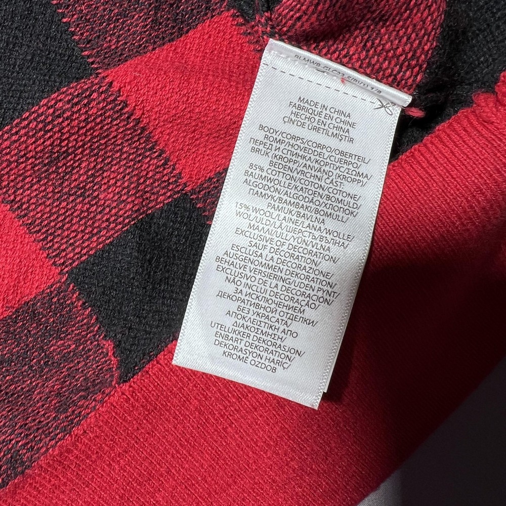 Polo Ralph Lauren Plaid Cardigan Womens XL Red Buffalo Button‎ Cotton Wool - Picture 7 of 13